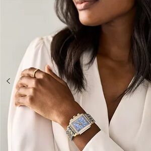 🚨Sold on another site🚨 Michele Blue Dusk diamond, mother-of-pearl dial watch.